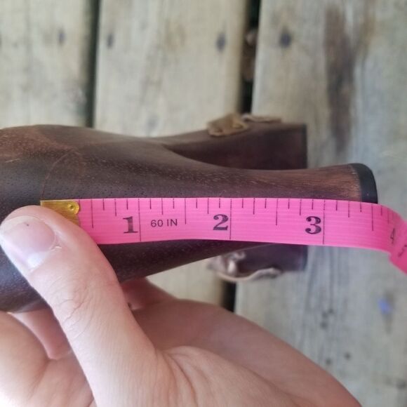 Vintage 90s y2k BRATZ Wood Leather Heeled Sandals - Picture 9 of 9